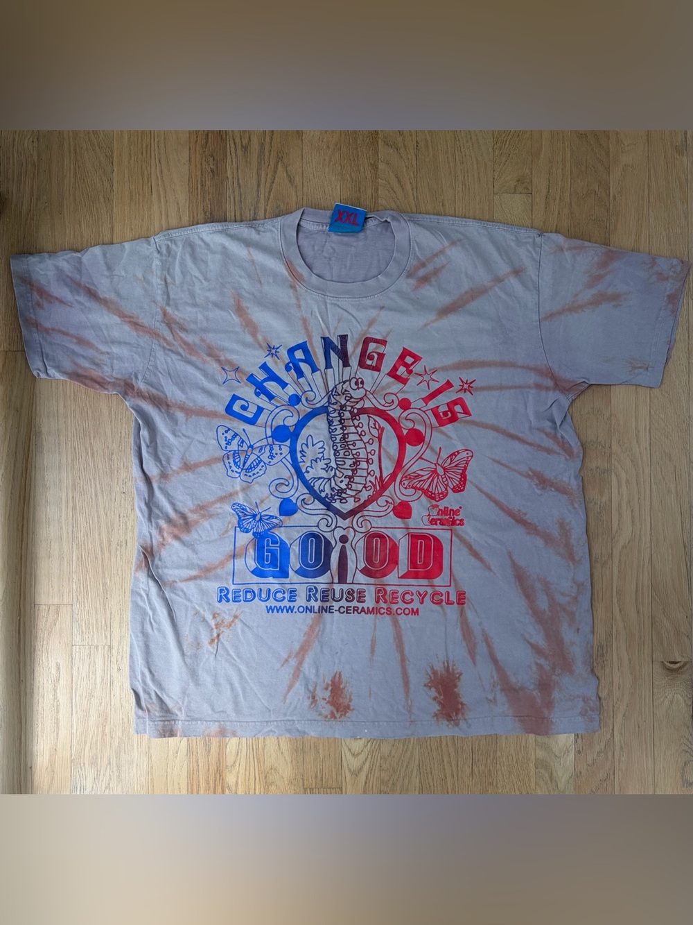 Online Ceramics tie-dye tee